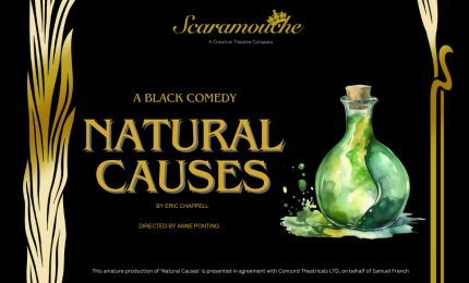 The name of the show Natural Causes next to a potions bottle