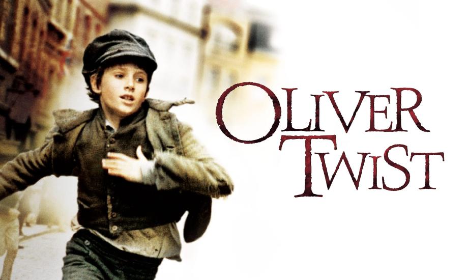 Oliver Twist running away. 